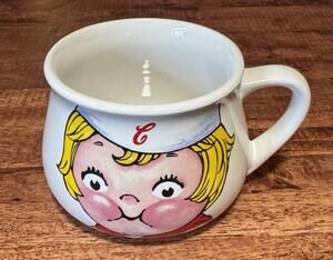 Vintage 1998 Campbell Soup Kid Collectible Mug Cup Bowl Houston Harvest 24 Oz
